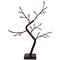 15" LED Lighted Black Weeping Halloween Twig Tree, Orange Lights